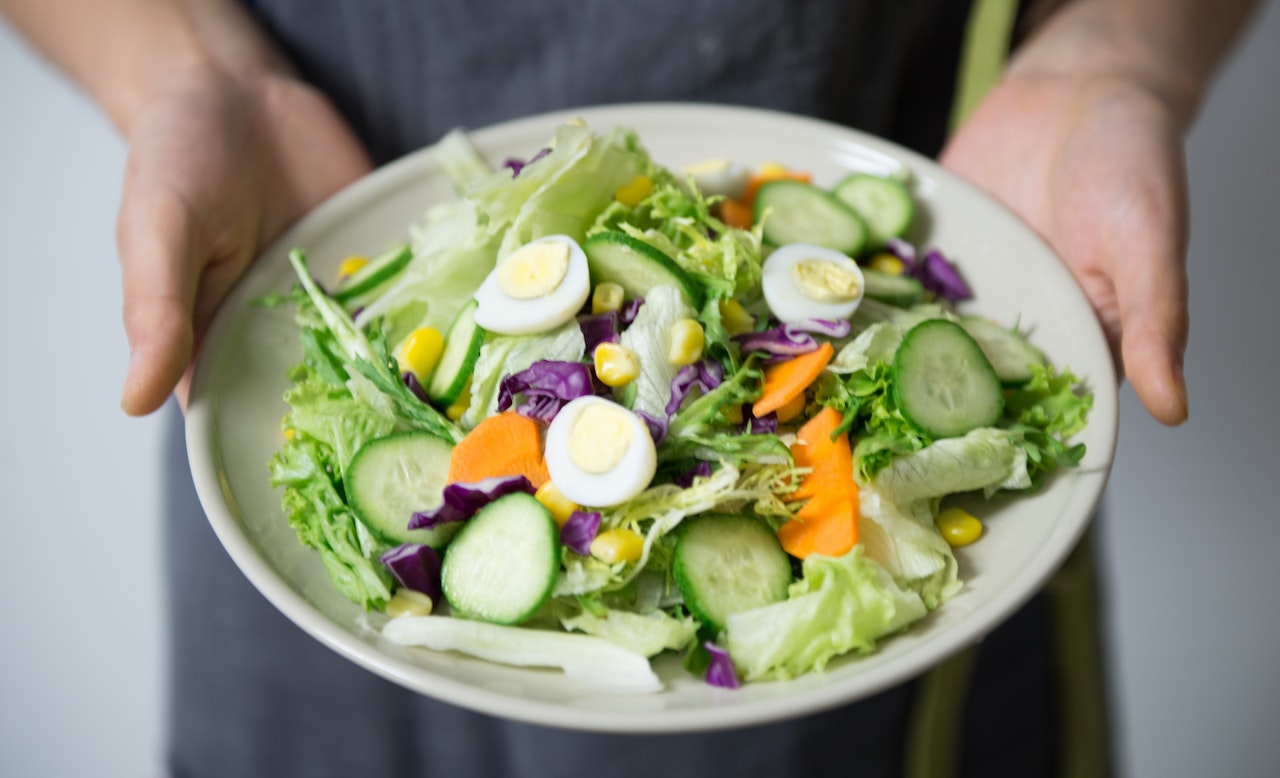 A salad after discovering that the gut can benefit from ditching gluten