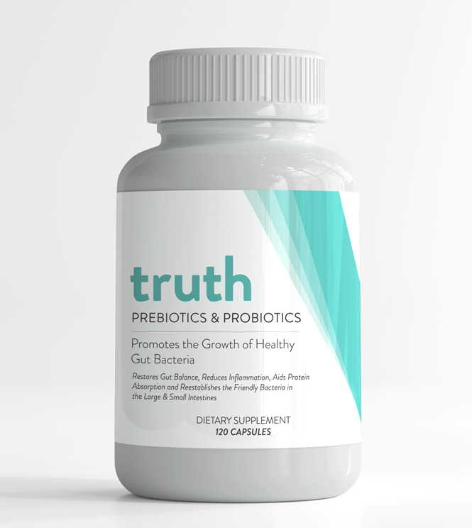 Probiotic & Prebiotics (120 Capsules 400mg ea.) - Truth Products LLC